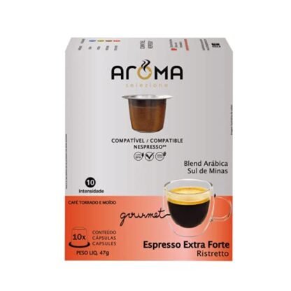 Aroma Selezione Cápsulas De Café Espresso Extra Forte Aroma Compatível Com Nespresso Contém 10 Cápsulas