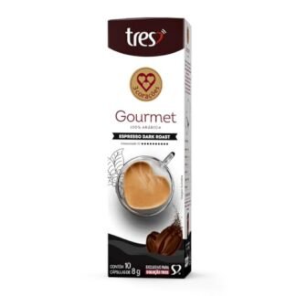 3 Corações Cápsula Café Espresso Gourmet Dark Roast - 10 unidades