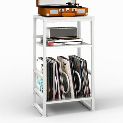 ZEXVIDA Suporte para toca-discos de vinil para mesa de canto (Equipamentos)