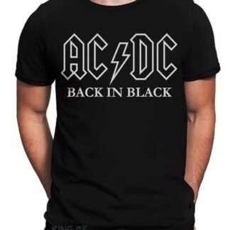 Camiseta Ac Dc Back In Black Camisa Banda Rock Heavy Metal Tamanho:P;Cor:Preto (Camisetas)