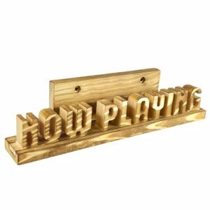 Suporte de parede para disco de vinil de madeira que toca agora – Suporte de exibição de disco de vinil retrô 3D – Suporte de parede de vinil LP – Ideias de presente de vinil (Equipamentos)