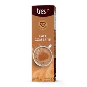 3 Corações Cápsula Café com Leite TRES - 10 unidades