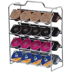 Niquelart Porta Cápsulas Cromado Dolce Gusto - Aço - Suporte para Cápsulas de Café - Armazenamento e Organização - 27,5 cm x 22,5 cm x 11 cm