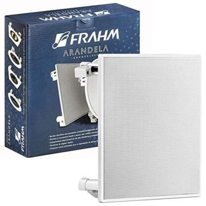 Caixa de Som Arandela Quadrada Frahm Coaxial 40W RMS 8 Ohms CX 6 Polegadas Tweeter Piezo Elétrico 196x196mm - 31557 (Equipamentos)