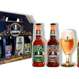 Kit Presente 3 garrafas Cerveja Schornstein 500 ml e Taça Pilsen 350 ml