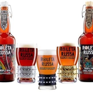 Kit Presente 2 Cervejas Roleta Russa Triple IPA + Copo Cerveja (3 opções)