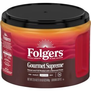 Folgers Gourmet Supreme Ground Coffee, latas de 650 ml