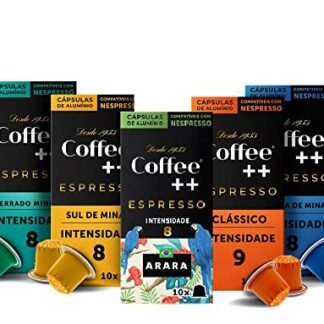 Kit de Cápsulas de Café Coffee Mais, compatível com Nespresso, contém 50 cápsulas