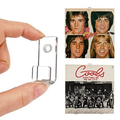 Prateleira de vinil transparente para parede com 30 unidades, suporte de disco de acrílico para exibir sua audição diária de LP no escritório e casa, pequenos ganchos artísticos para decoração, com ferragens de instalação (transparente) (Equipamentos)
