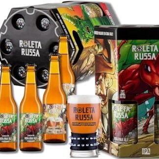 Kit Roleta Russa com 6 Garrafas Long Neck e 1 Copo Spike