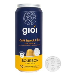 Giói Café Especial, 100% Arábica, Cápsulas Compatíveis com Nespresso, 84+ (10 Cápsulas, Bourbon)