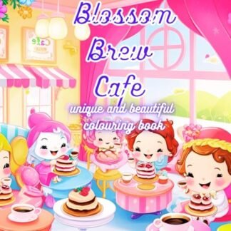 Blossom Brew Cafe. Unique and beautiful colouring book for adults.Great for creative work and relaxing time