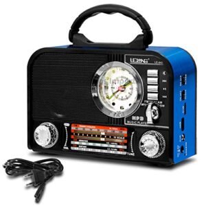 Radio Retro Fm Am Pendrive Cartão (Azul)