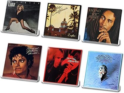 Prateleira para discos de vinil – Armazenamento de vinil – Suporte de disco LP de vinil transparente – Rack de armazenamento de vinil para casa ou estúdio – Moldura acrílica para discos e livros com (Equipamentos)