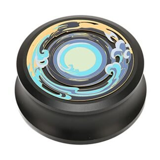 Estabilizador de disco HiFi LP, estabilizador de peso de disco, estabilizador de disco de vinil profissional com almofada inferior de silicone para toca-discos LP, amortecimento de vibração (preto) (Equipamentos)