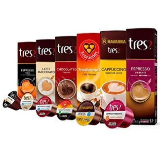 60 Cápsulas Três Corações, Café e Bebida Cremosa