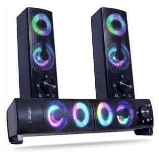 Caixa de Som Soundbar com Subwoofer LED RGB para TV Smart, PC e Notebook - USB e P2 ®MaiXpro (Equipamentos)