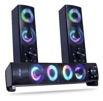 Caixa de Som Soundbar com Subwoofer LED RGB para TV Smart, PC e Notebook - USB e P2 ®MaiXpro (Equipamentos)