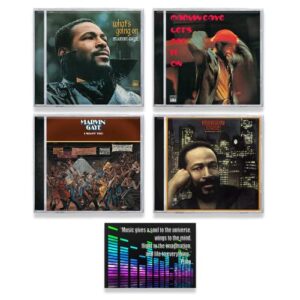 Marvin Gaye "Prince Of Motown" CD Discography ( What's Going On / Let's Get It On / I Want You / Midnight Love ) + Including Bonus Art Card