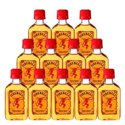 Miniatura Licor de Canela e Whisky Fireball 50ml 12 Unidades