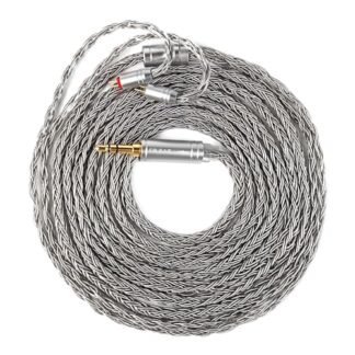 Kinboofi Cabo de monitor auricular de 2,0 m de comprimento, cabo IEM KBEAR ST24 Plus, fios de atualização de fone de ouvido HiFi banhados a prata 5N OCC, cabo de extensão de substituição de fone de