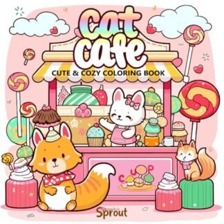 Cat Cafe: Coloring Book for Adults and Teens Featuring Adorable Kawaii Cats, Cozy Coffee Shops, and Relaxing Café Scenes for Relaxation