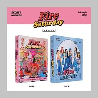 Secret Number Fire Saturday 3rd Single Album Normal 2 Type SET CD+PhotoBook+Tazo+Door Sign+1p Sticker+2p PhotoCard+Message PhotoCard SET+Tracking Kpop Sealed (CDs)