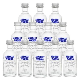 Mini Vodka Absolut, Kit 12 Unidades, 50ml