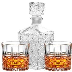 Kit Licoreira Garrafa De Vidro Para Whisky 2 Copos De Whisky Mini Bar Em Casa Decoração Uisque