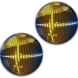 DJ One Pair Gold Disco Ball #2 almofadas de arranhões 1200 recordações de vinil 30,48 cm Tapete deslizante para toca-discos Tapete de DJ x2 (Equipamentos)