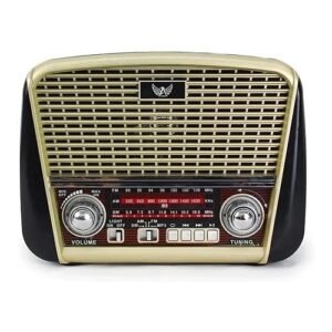 Radio Retro Bluetooth Am Fm Usb Sd Vermelho xadrez