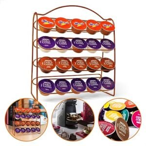 Suporte Organizador Porta 40 Cápsulas de Café Compatível Com "Dolce Gusto" (Cobre)