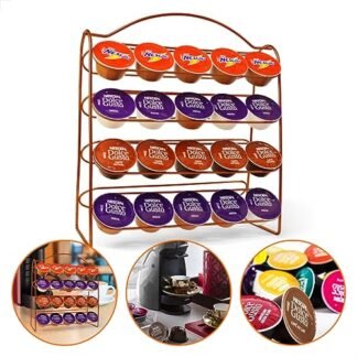 Suporte Organizador Porta 40 Cápsulas de Café Compatível Com "Dolce Gusto" (Cobre)