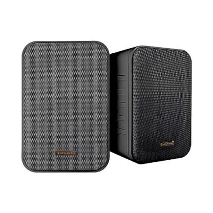 HAYONIK, Caixa Passiva, 60W, 2 Vias, Woofer 4", Tweeter 0,5", Gabinete Polipropileno, Resp. Freq: 100-20Khz, 30W RMS, Suporte Incluso - MSB60NC Preta (Equipamentos)
