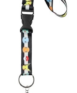Pokémon Starter Pack Pikachu Charmander Squirtle Bulbasaur com alça de pulso para chaves com pingente de 5 cm, cordão de mão e pulso, suporte de crachá de identificação (Brinquedos)