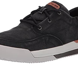 Skechers USA Men's Brewer Portero Oxford, Preto, 10 (Cervejas)