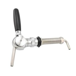 Fabricação caseira de cerveja Homebrew Beer Faucets Belgian Type Draft Beer Tap With 100mm Length G5/8" Shank Copper Chrome Plated Flow Control Ball Shape Acessórios para vinho(Sliver) (Cervejas)