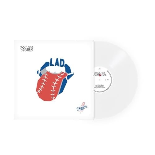 The Rolling stones - Hackney Diamonds X Los Angeles Dodgers Exclusive Limited Baseball White Color Vinyl LP (Discos de Vinil)