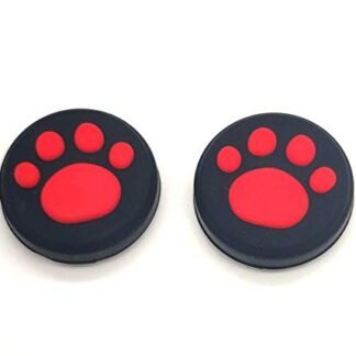 2 x controles analógicos de silicone para polegar e joystick para Nintendo Switch NS/Switch Lite Controller Joy-Con ThumbStick Gato Paw Claw (vermelho) (Brinquedos)