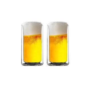 Sun's Tea Copos térmicos fortes de parede dupla de 368 g (TM) para cerveja/café/suco/bebidas de leite, conjunto de 2 (não-plástico) (Cervejas)