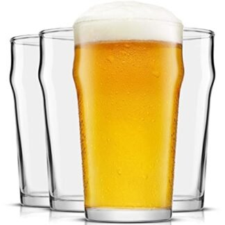 JoyJolt Grant Conjunto de 4 copos para copo de 1,2 litros em um design tradicional de taças para beber. Óculos de cerveja grandes para Guinness, Stout e Craft Beer Glasses da Pint! (Cervejas)