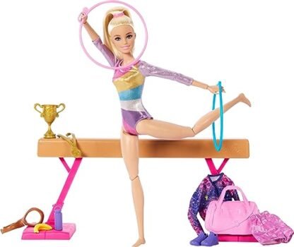 Barbie Profissões Conjunto de Brinquedo Ginasta Cabelo Loiro para crianças a partir de 3 anos (Brinquedos)