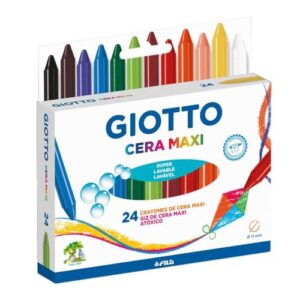 GIOTTO Cera Maxi Giz de Cera Estojo com 24 Cores (Brinquedos)