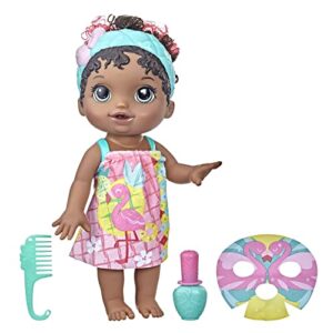 Baby Alive, Boneca Bebê Spa Dia de Princesa Flamingo, Verde (Brinquedos)