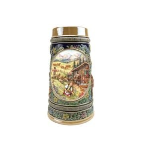 Caneca de cerveja E.H.G Beer Stein "Spring In Germany" (# 2,5 cm coleção de quatro canecas) | 0,55 litros (Cervejas)
