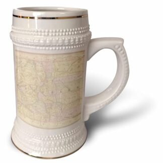 3dRose Mapa vintage de Colorado, EUA - Caneca de Stein, 510 g, 640 ml, branca (Cervejas)