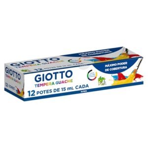 GIOTTO Tempera Guache, Tinta Guache em Pote de 15ml, 12 Cores (Brinquedos)