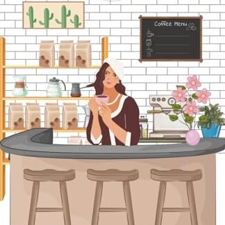 Custom "Cafe Scene" Paperback Notebook: 120 Pages, 60 sheets, Personalized Paperback, Unique Gift for Birthdays & Any Occasion, 5.5x8.5 in - Mitch HandyCrafts (Café)