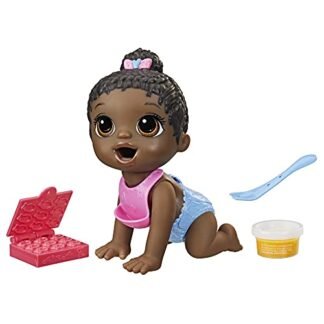 Baby Alive, Boneca, Hora da Papinha - Cabelos Pretos, Acessórios Inclusos, Come e Faz Caquinha, 20 cm - A partir de 3 Anos (Brinquedos)