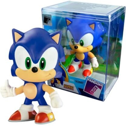 Boneco Colecionável Sonic Fandom Box - Sonic | Articulado | Vinil Atóxico | Embalagem Transparente | Líder Brinquedos | Licenciado Oficial (Brinquedos)